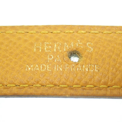 中古◆エルメス レザーベルト コンスタンス Hバックル ゴールド金具 □A刻 サイズ65 黒×ゴールド 箱付き HERMES【AFI18】