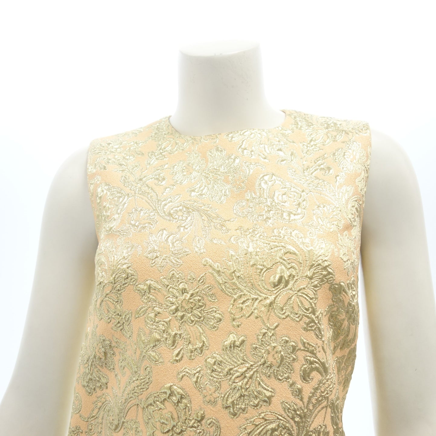 Dolce &amp; Gabbana Dress Sleeveless Floral Pattern Women's Beige 36 DOLCE&amp;GABBANA [AFB15] [Used] 
