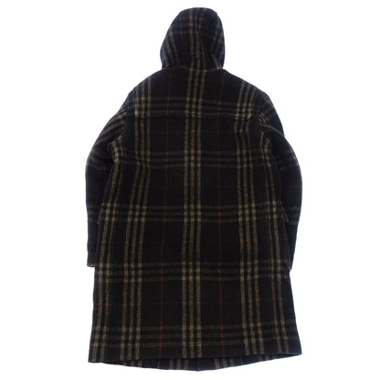 Burberry Duffle Coat Nova Check Hooded Men's Brown Black LL BURBERRY [AFA18] [Used] 