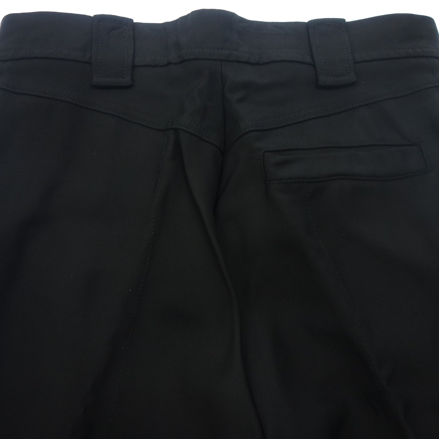 状态良好◆路易威登休闲裤人造丝 LV 金属零件 RW161A 尺寸 36 女士黑色 LOUIS VUITTON [AFB20] 