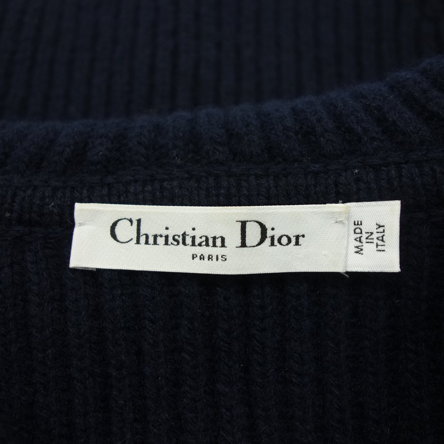 Christian Dior 针织羊绒混纺蜜蜂刺绣 944S10AM104 女士 海军蓝 38 Christian Dior [AFB41] [二手] 
