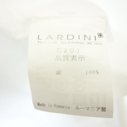 美品◆ラルディーニ シャツ 長袖 ワッペン コットン メンズ 白 サイズ37 LARDINI【AFB47】