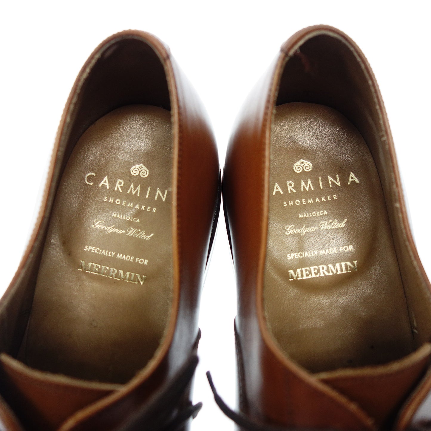 Good condition ◆ Carmina punched cap toe shoes 80324 Sartore Camier with shoe tree Men's Brown Size 7.5 CARMIA [AFC26] 