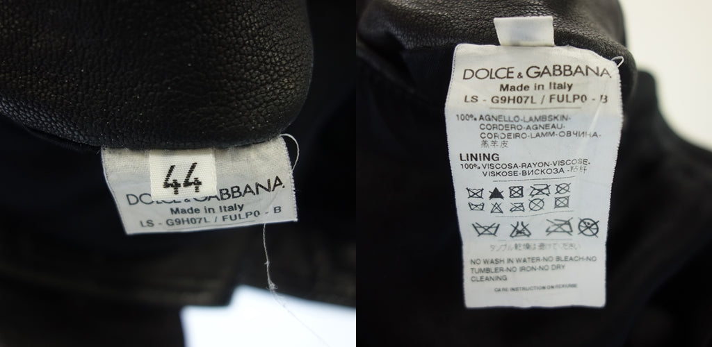 素材本革ドルチェアンドガッバーナ　革ジャケット　サイズ44 メンズ