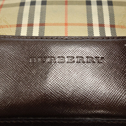 Very good condition ◆ Burberry handbag Nova check x brown BURBERRY [AFE4] 
