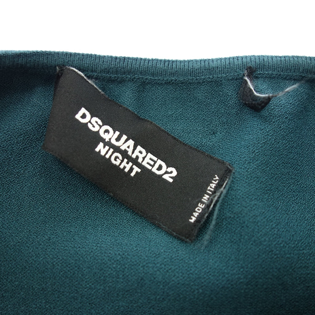 中古◆ディースクエアード ロングワンピース タイト スリット フレンチスリーブ 18SS レディース S 緑 DSQUARED2【AFB37】