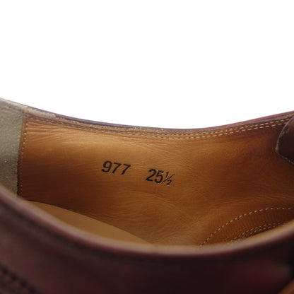 Good condition ◆ Scotch grain leather shoes Double Monk Modena 977 Museum Calf Men's 25.5 Bordeaux scotch grain [AFC1] 