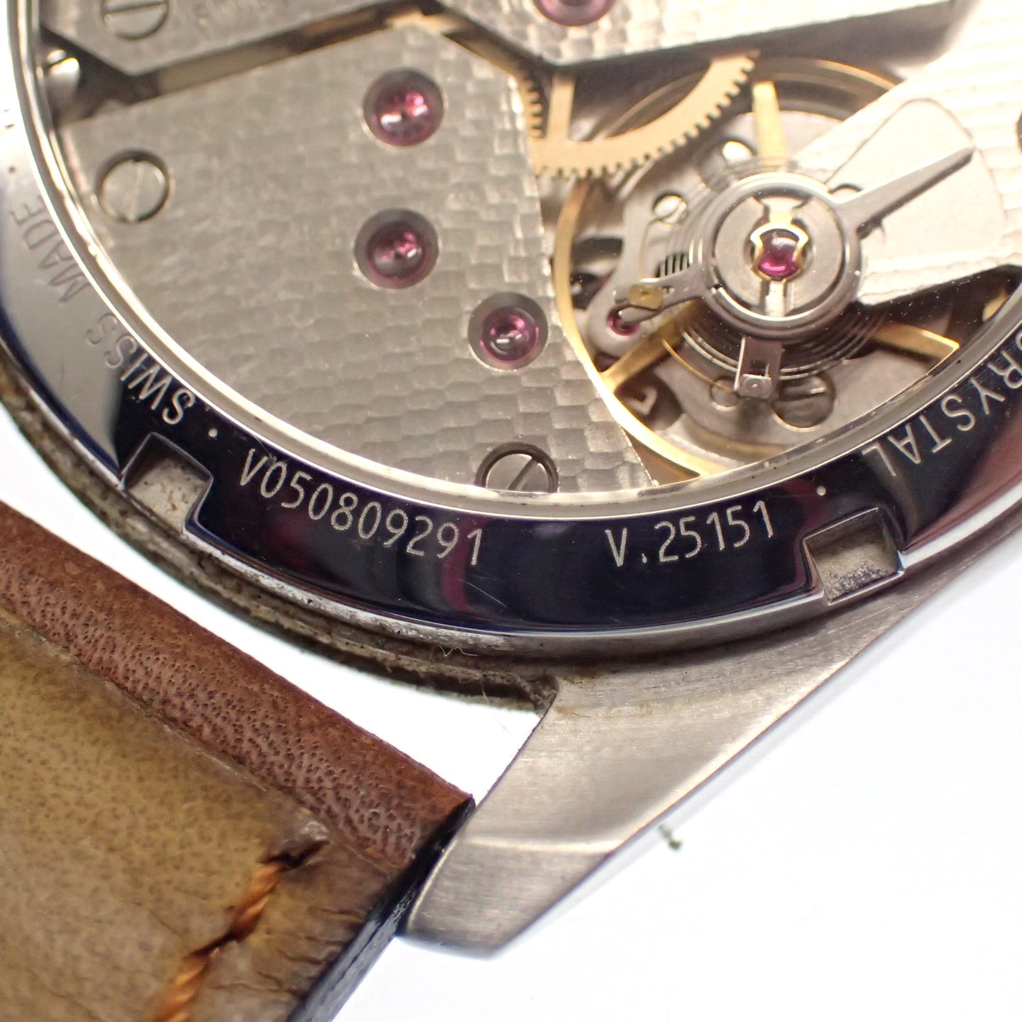 中古◆ビクトリノックス 腕時計 スイスアーミー 25151 手巻き 裏スケ スモールセコンド 文字盤黒 VICTORINOX【AFI18】