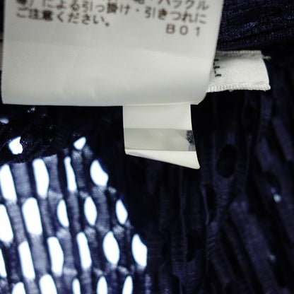 美品◆プリーツプリーズ イッセイミヤケ 羽織 PP93-JA582 レディース 3 紺系 PLEATS PLEASE ISSEY MIYAKE【AFB30】