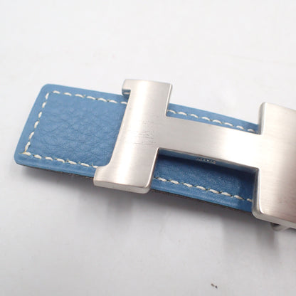 Good condition ◆Hermes leather belt H belt Mini Constance Silver hardware □E carved [AFI18] 