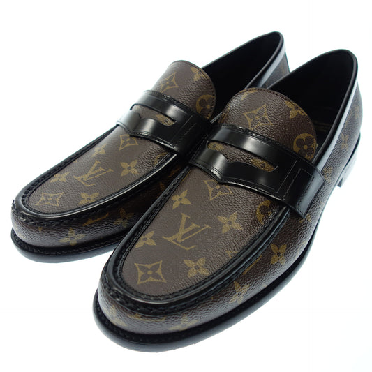 Like new◆Louis Vuitton Leather Loafers NBA Monogram FA0231 Men's Size 10 Brown LOUIS VUITTON [AFC23] 