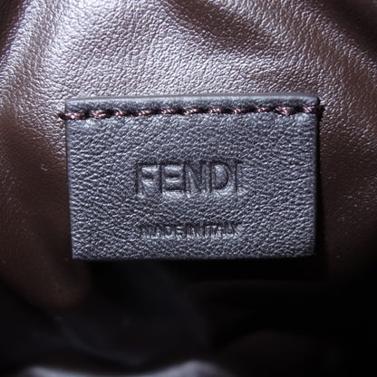 極美品◆フェンディ ビューティ ポーチ 化粧ポーチ モノグラム オレンジ FENDI【AFE5】