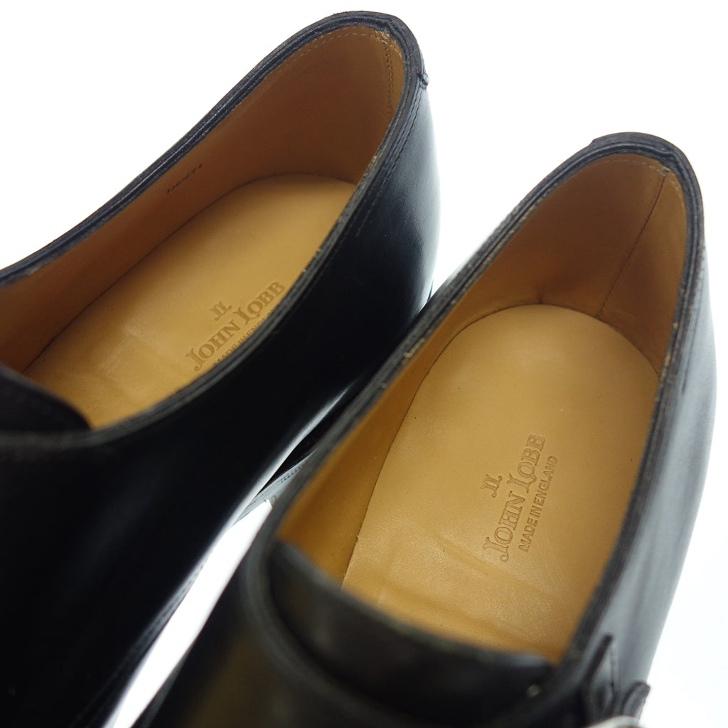 跟新一样◆John Lobb 皮鞋 Double Monk William II 男式 UK7.5E 黑色正品鞋撑 JOHN LOBB WILLIAM II [LA] 