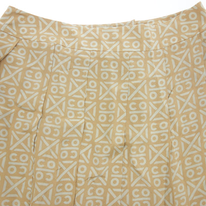 Beautiful item ◆ CHANEL silk skirt 00A all over pattern size 42 beige x blue ladies CHANEL [AFB43] 