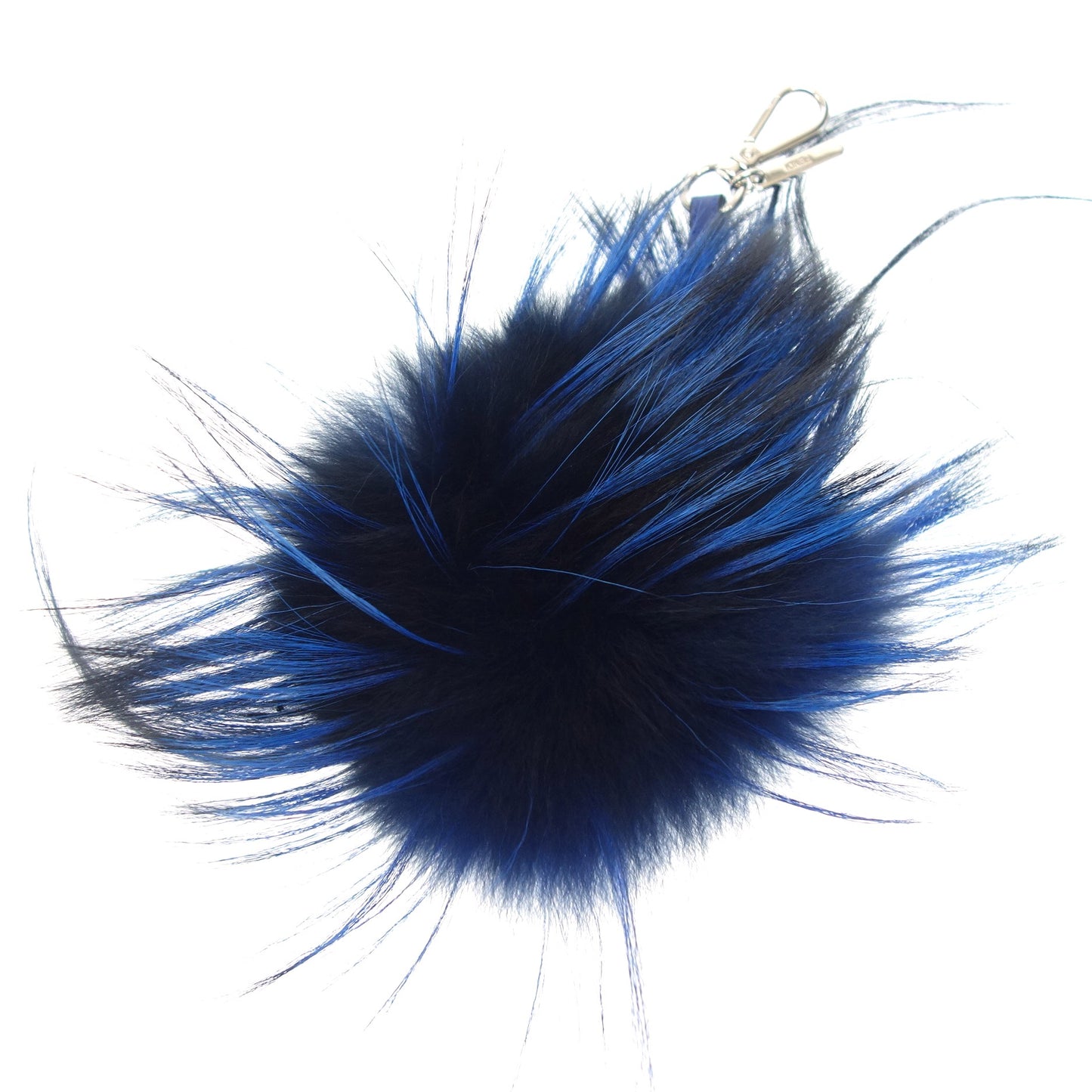 Very good condition ◆ Fendi Monster Bag Charm Keychain Fur x Leather Blue FENDI [AFI18] 