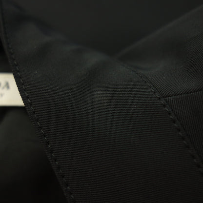 美品◆プラダ ジャケット ジップアップ ストレッチ素材 ブラック サイズL メンズ PRADA【AFB43】