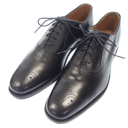 極美品◆アレンエドモンズ  レザーシューズ セミブローグ メンズ ブラック サイズ8D Allen Edmonds【AFD1】