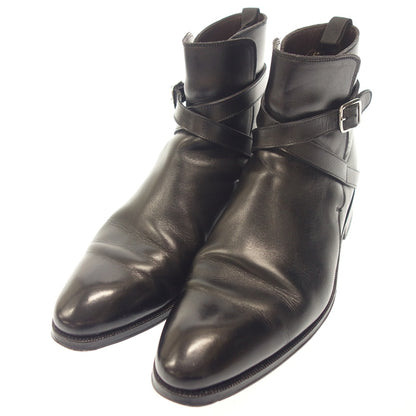 Good Condition◆Carmina Leather Shoes Jodhpur Boots Trading Post Men's Black Size 6.5 CARMINA [AFC5] 