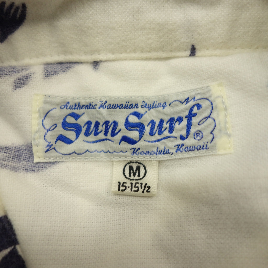 二手 ◆ Sun Surf Toyo Enterprises 法兰绒长袖衬衫 西部男士 尺码 M 白色 x 蓝色 SS24338 SUN SURF [AFB16] 