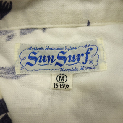 中古◆サンサーフ 東洋エンタープライズ フランネル 長袖シャツ ウエスタン メンズ サイズM 白×青 SS24338 SUN SURF【AFB16】