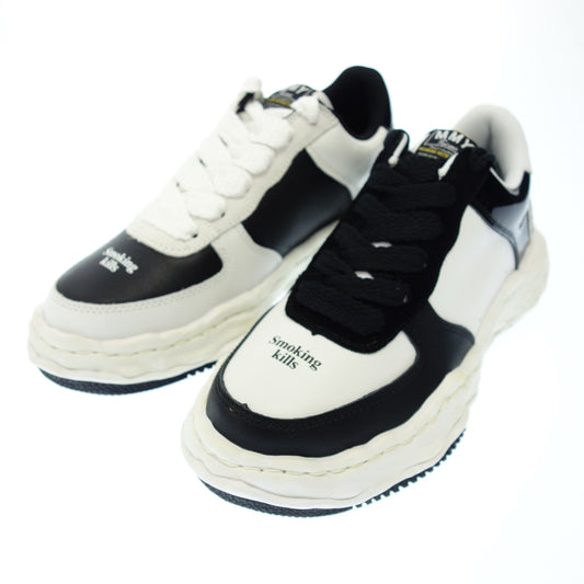 Like new◆Maison MIHARA YASUHIRO Sneakers FR2 atmos WAYNE LOW LEATHER Men's 42 White x Black Maison MIHARA YASUHIRO [AFD3] 