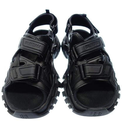 美品◆バレンシアガ レザーサンダル Track Sandal ベルクロ 617542 メンズ 25 黒 BALENCIAGA【AFC6】