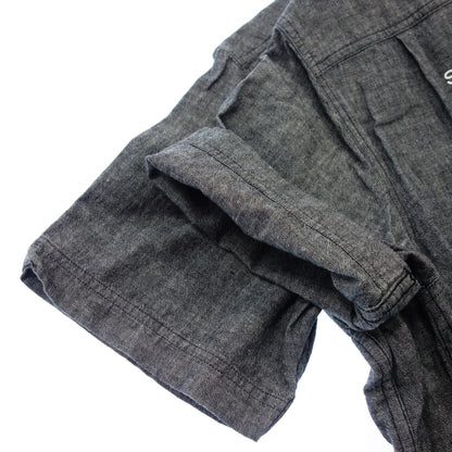 Very good condition ◆ Uniform Experiment Chambray Shirt Short Sleeve 18SS Men's Size 2 Gray uniform experiment [AFB3] 