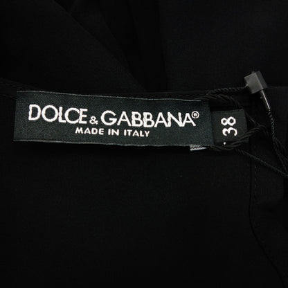 状况良好 ◆Dolce &amp; Gabbana 女式衬衫 Bijou 莱茵石 黑色 38 码 DOLCE&amp;GABBANA [AFB29] 