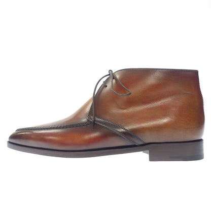 Like new ◆ Berluti Leather Shoes Chukka Boots Andy Men's UK7.5 Brown Genuine Shoe Tree Berluti ANDY [LA] 