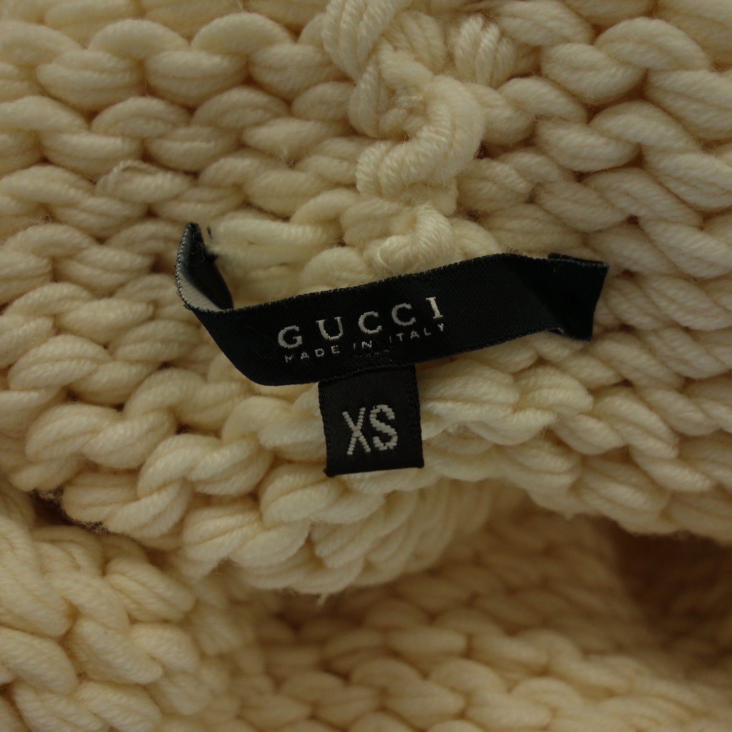 Good Condition ◆ Gucci Knit Sweater Turtleneck Cable Knit 117839 White Ladies Size XS GUCCI [AFB33] 