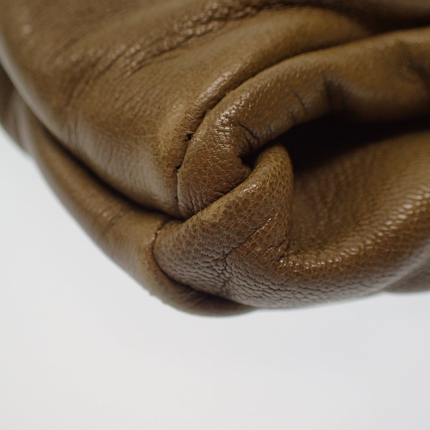 Yves Saint Laurent Handbag Leather Olive YVES SAINT LAURENT [AFE2] [Used] 