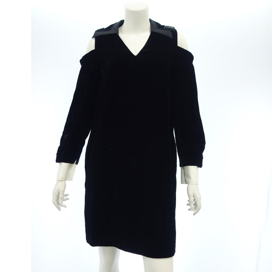 Used ◆Fendi Dress Velvet Rayon x Silk FD9760 Black Size 38 Women's FENDI [AFB22] 