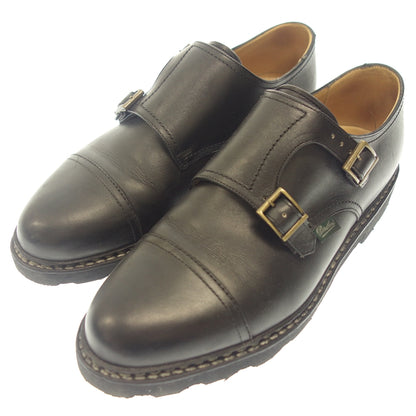 Good Condition ◆ Paraboots Leather Shoes Double Monk William Black Men's UK6.5 Paraboot [LA] 