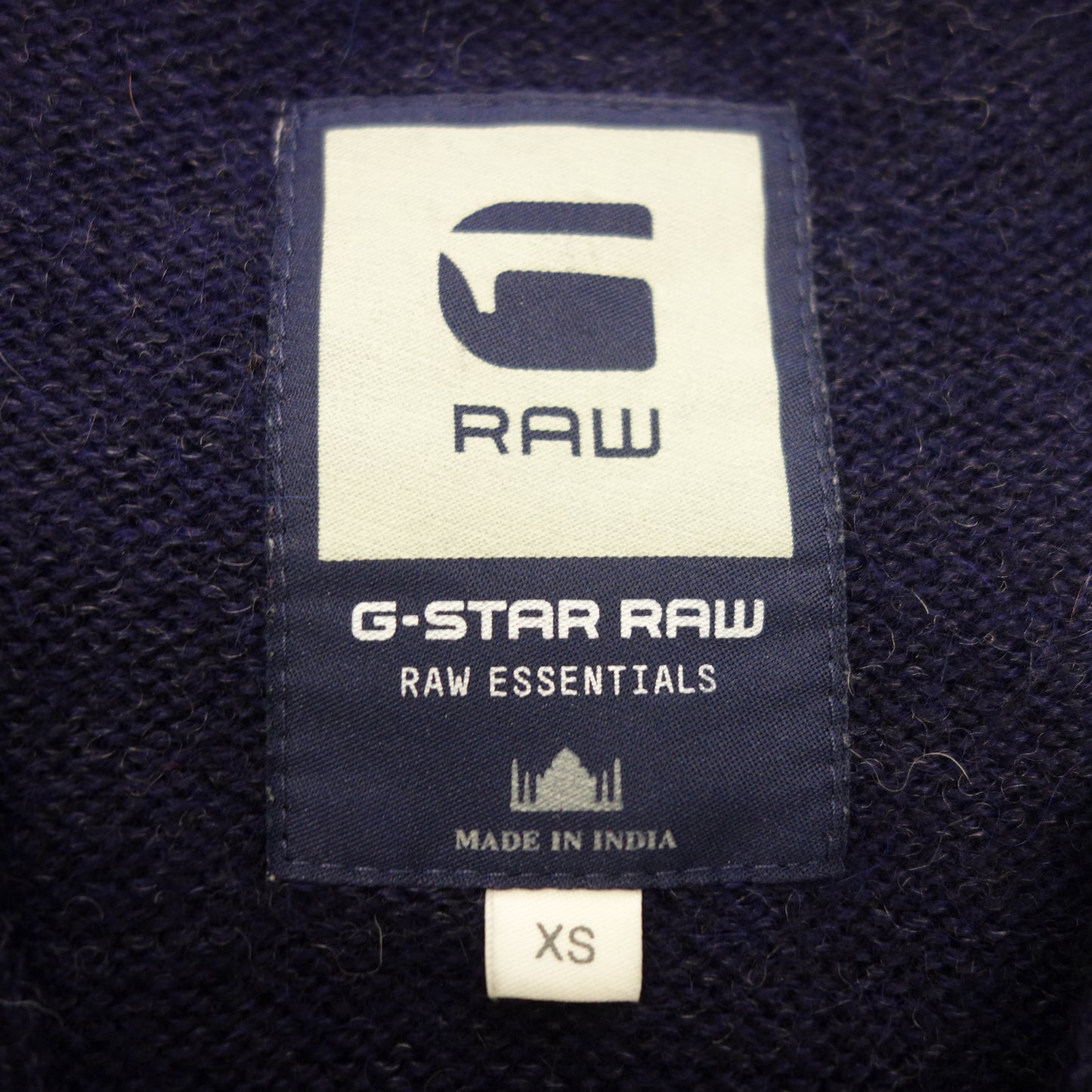 美品◆ジースターロウ アルパカ ウール カーディガン メンズ ネイビー系 G-STAR RAW by Marc Newson【AFB4】