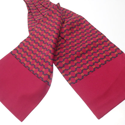 Hermes Ascot Tie Silk Chaine d'Ancre Wine Red HERMES [AFI21] [Used] 