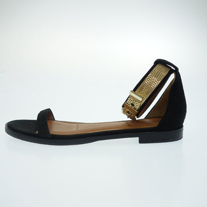 Good Condition ◆ Givenchy Suede Strap Sandals Pumps Belt Design Women's Black GIVENCHY [AFC19] 