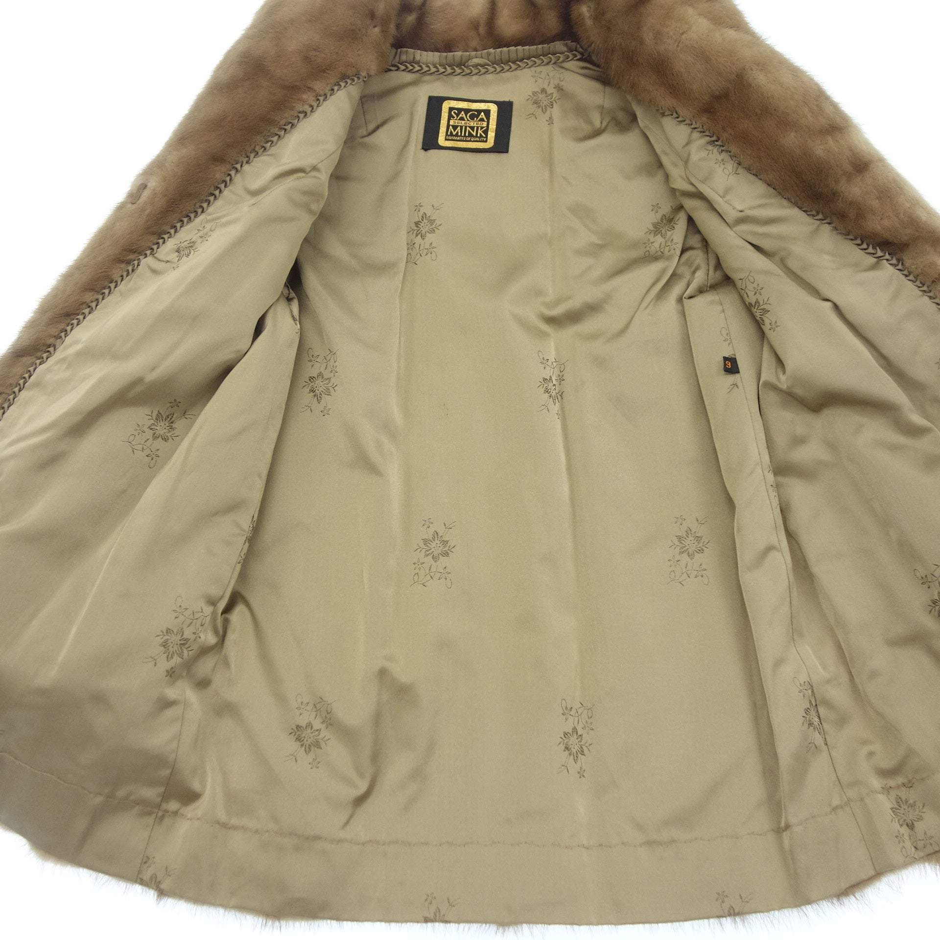 サガミンク ハーフコート ミンク ブラウン 9号 SAGA MINK【AFF24