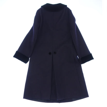 Used ◆ Gucci wool coat velor collar &amp; cuffs A-line ladies purple size 36 GUCCI [AFA19] 