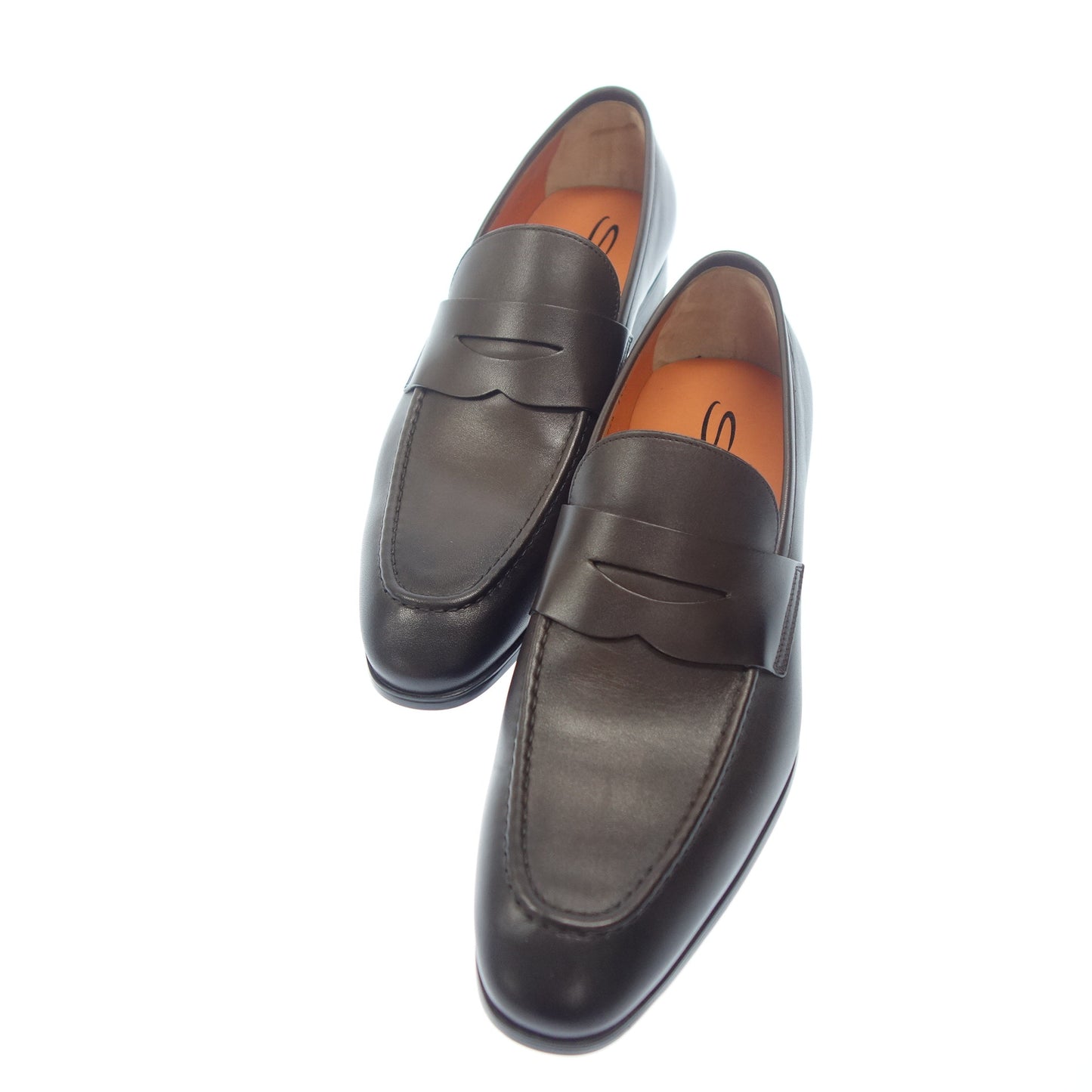 極美品◆サントーニ ローファー 14944 メンズ ブラウン サイズ7 SANTONI【AFC27】