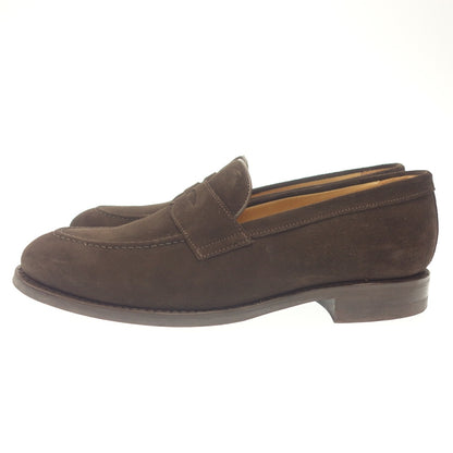 Very good condition ◆ Berwick leather shoes coin loafers 4172 suede men's brown size 8.5 Berwick [LA] 