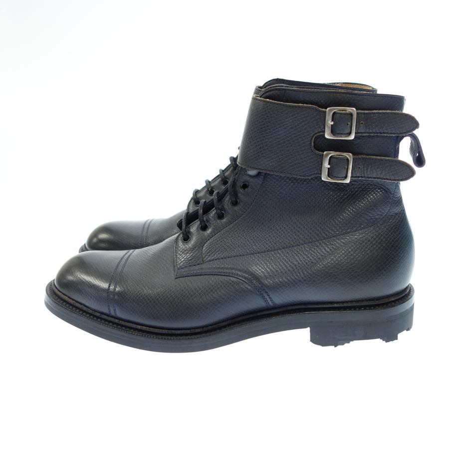 Like new◆Edward Green Leather Boots KENTMERE Men's Navy Size 7.5 EDWARD  GREEN [LA]