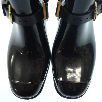 Very good condition◆JIMMY CHOO long boots rain boots enamel ladies 35 black JIMMY CHOO [AFD2] 