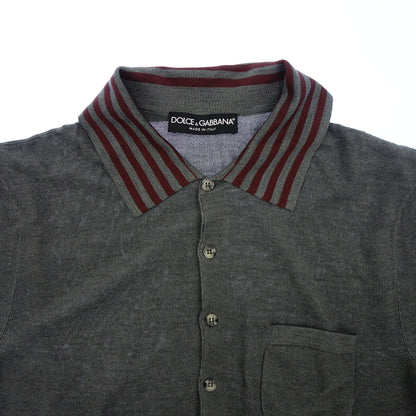 Good condition ◆Dolce &amp; Gabbana polo shirt collar line 46 gray DOLCE &amp; GABBANA [AFB23] [Used] 