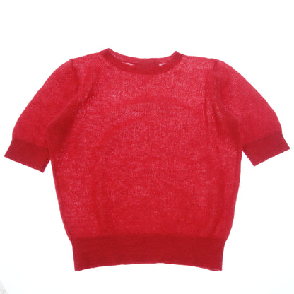 MaxMara Studio Knit Sweater Short Sleeve Wool Red Women's MaxMara [AFB42] [Used] 