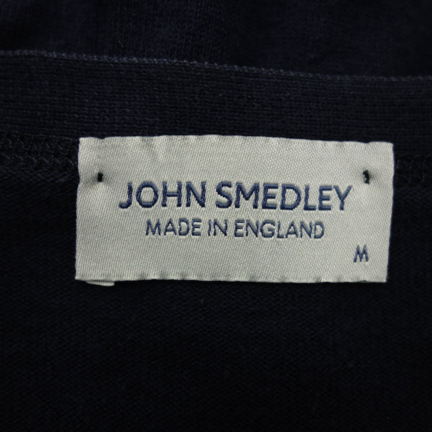 JOHN SMEDLEY Cardigan Sea Island Cotton Long Sleeve M Men's Navy JOHN SMEDLEY [AFB26] [Used] 