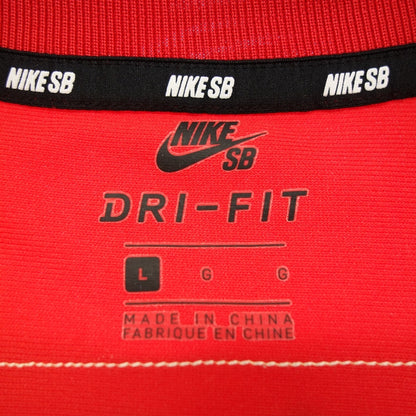 Used ◆ Nike Skateboarding Shirt Dry Fit Men's L Size Red NIKE SB DRY-FIT [AFB33] 