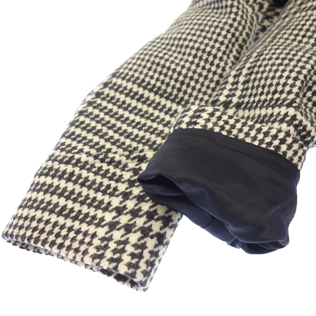 Very good condition◆PALTO Chester coat double houndstooth wool houndstooth pattern men's size 48 black x white PALTO [AFA15] 