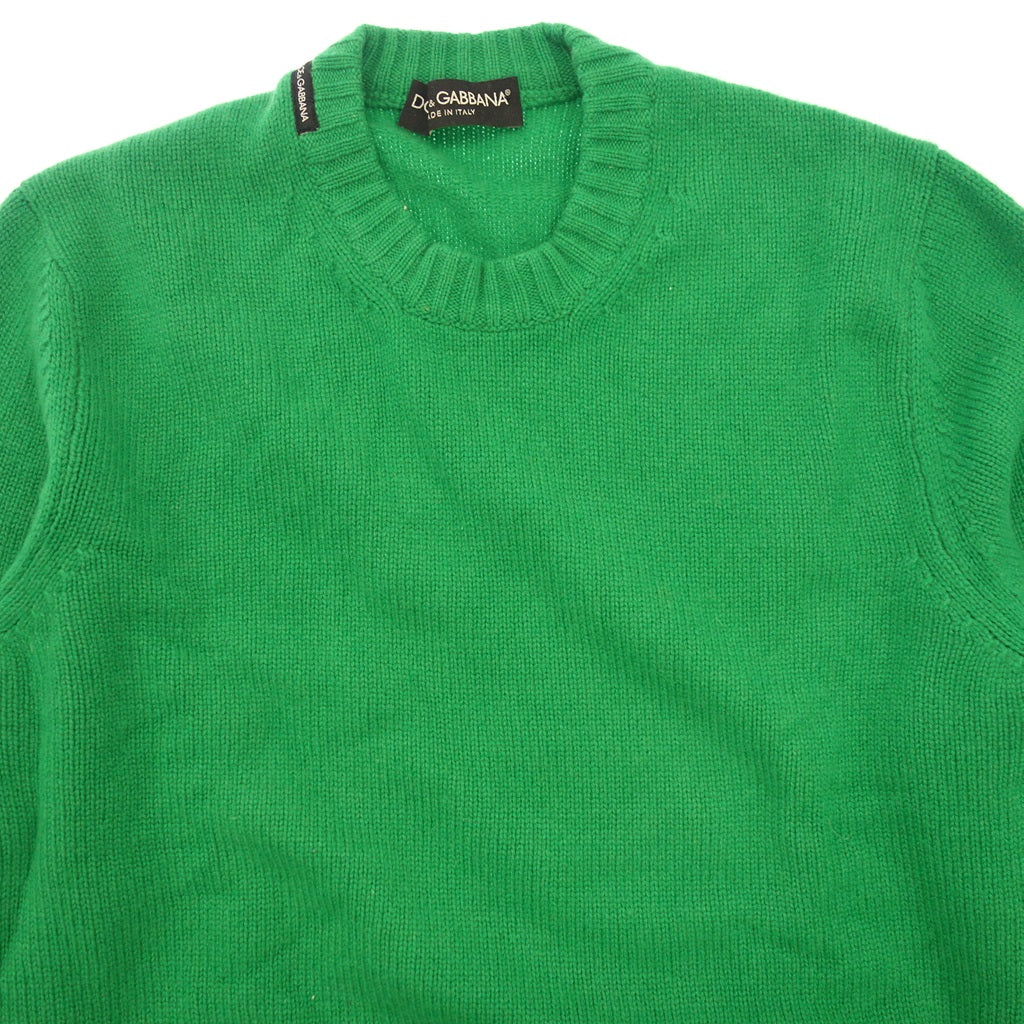 Used ◆ Dolce &amp; Gabbana Crew Neck Knit 100% Cashmere Men's Green Size 46 DOLCE&amp;GABBANA [AFB4] 