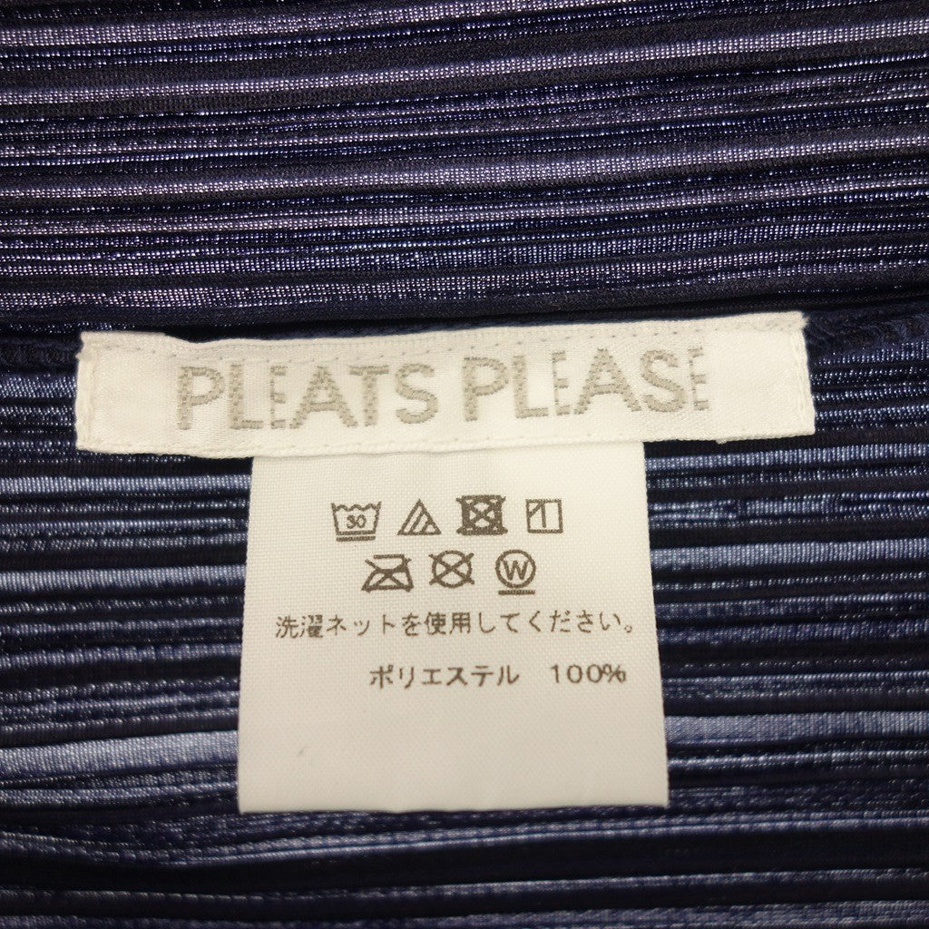 Good condition ◆ Pleats Please Issey Miyake Cardigan PP55JO905 New Colorful Basic Women's Navy Size 3 PLEATS PLEASE ISSEY MIYAKE [AFB29] 