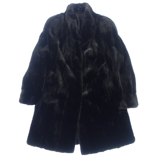 SAGAMINK Half Coat Mink SuperbQuality RanchedMink Black Size F SAGAMINK [AFF23] [Used] 